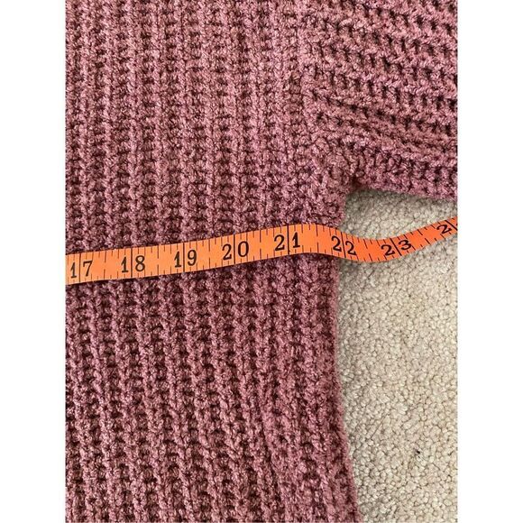 Express Chunky Knit V Neck Sweater Winter Preppy School Fall Outdoors Bohemian - Picture 7 of 10